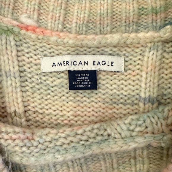 American Eagle Outfitters | Cream Multicolor Whoa So Soft Cable Knit Sweater - Picture 2 of 4